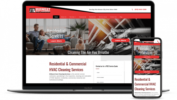midwest duct cleaning web design