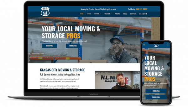 nl wilson moving and storage web design