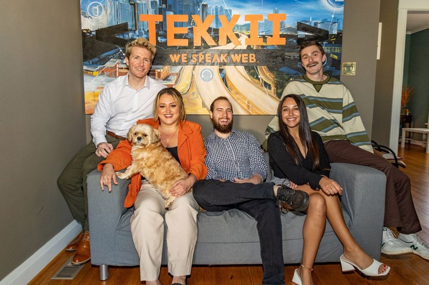 tekkii team on couch