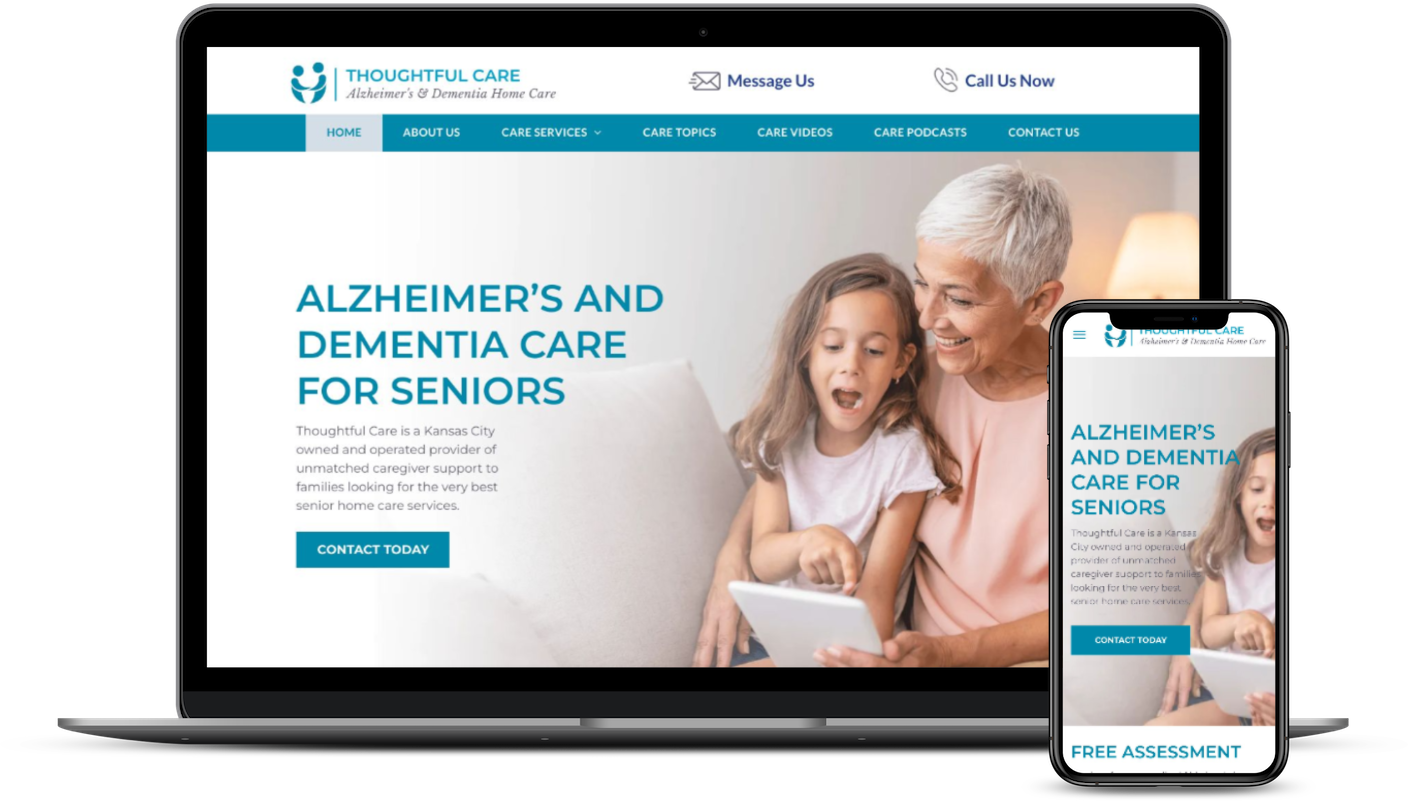 thoughtful care website design