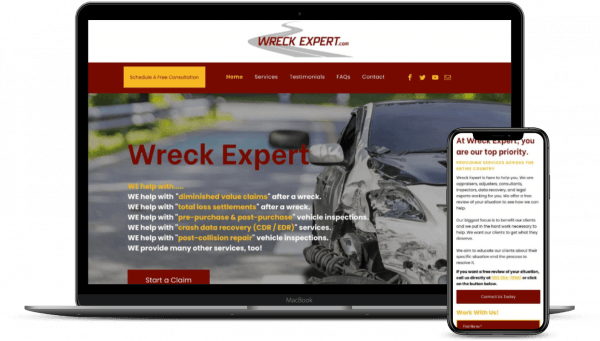 wreck expert web design