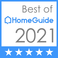 It is a badge that says `` best of homeguide 2021 ''.