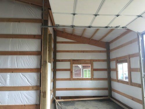 Interior of Metal Building with Wall Insulation — Metal Building in Chehalis, WA