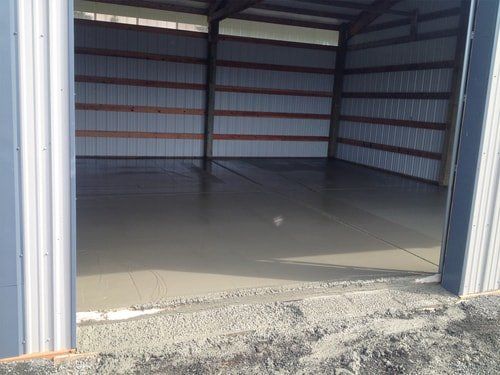 Finished Metal Building with Just Poured Concrete Slab — Metal Building in Chehalis, WA