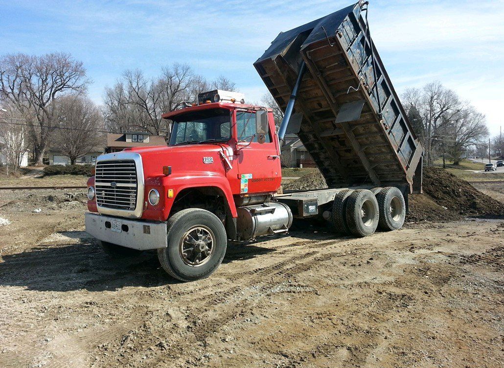 Red Truck — Deerbourne, MO — Carl’s Septic Tank & Excavating