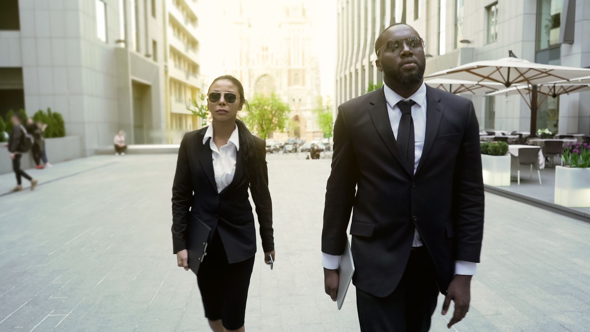 Two field agents on an investigation