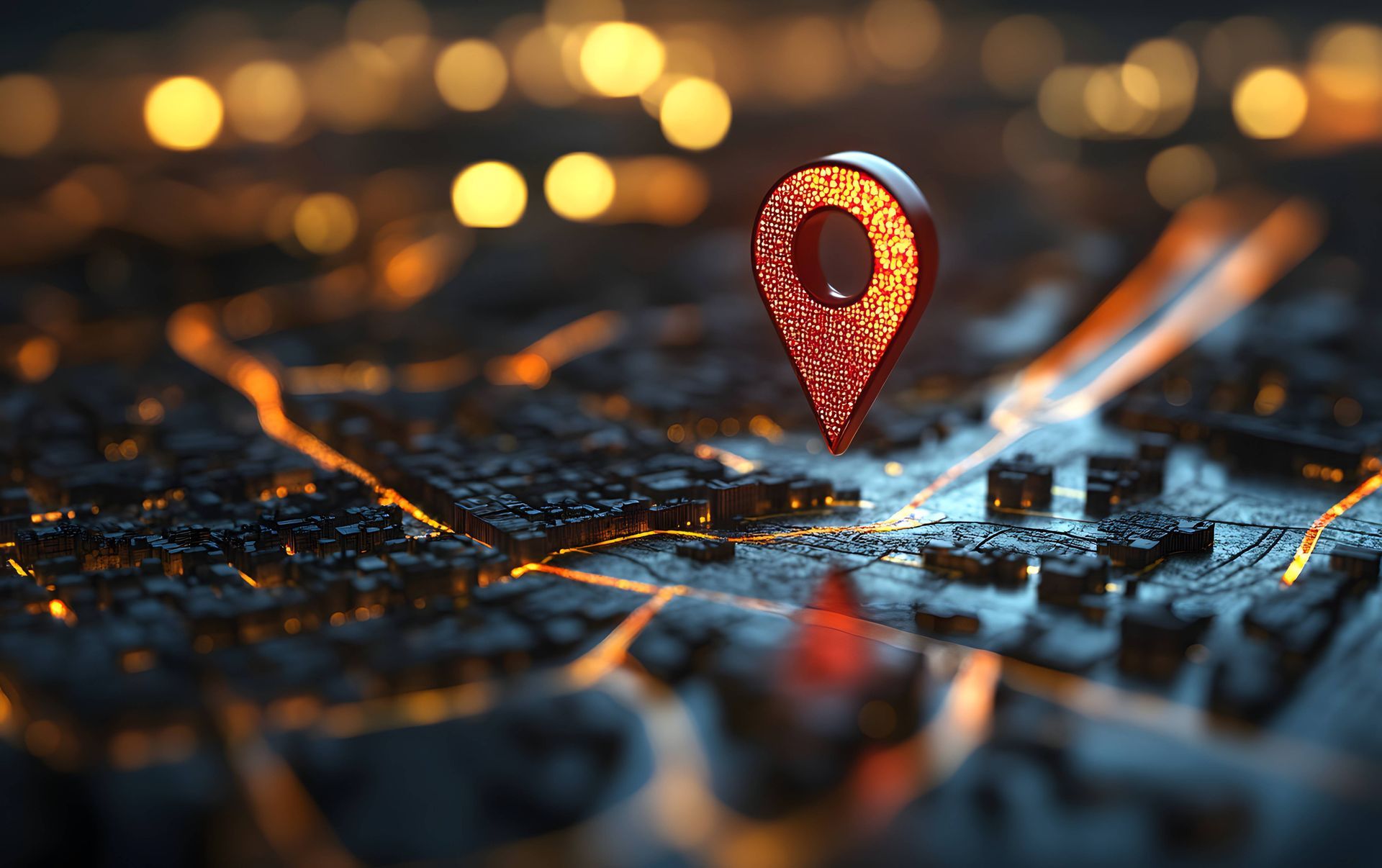 An artist rendering of a GPS tracking unit in a cityscape at TactiTrack GPS near Cincinnati, Ohio