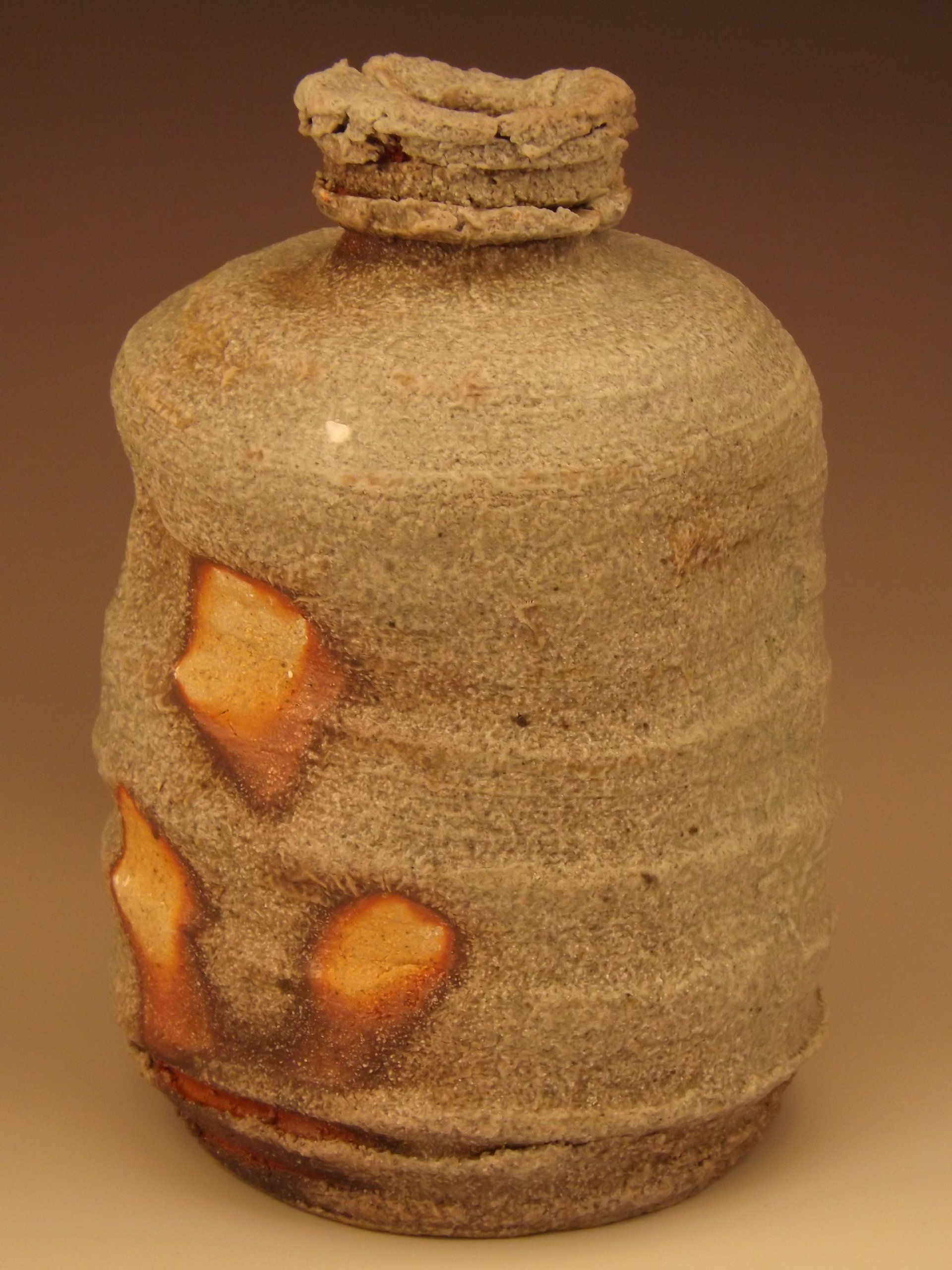 Wood Fired Stoneware Bottle