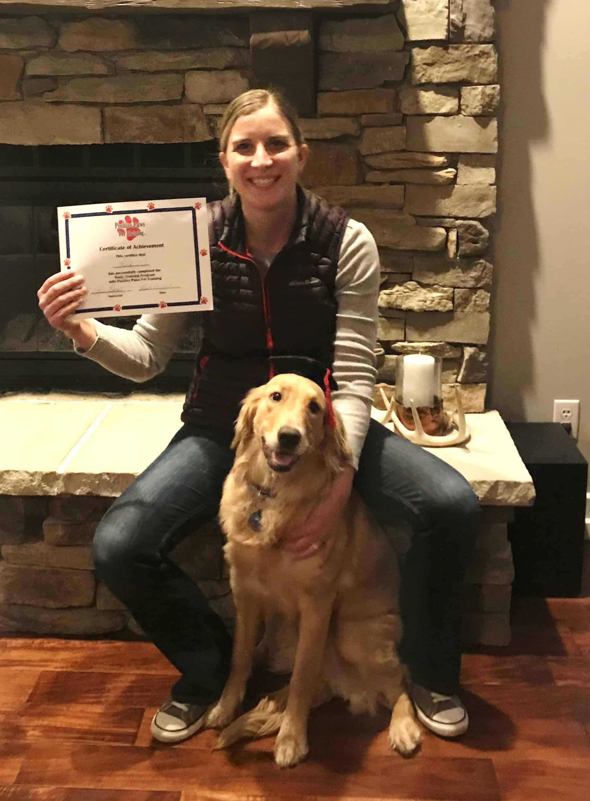 Cheerful Dog And Family — Saint Charles, MO — Positive Paws Pet Training Inc.