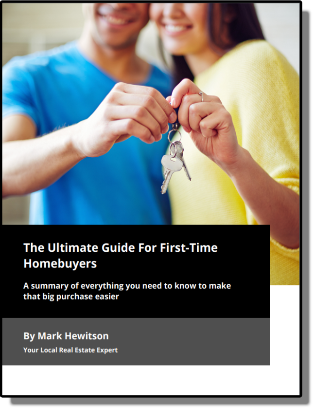 A book titled the ultimate guide for first time homebuyers