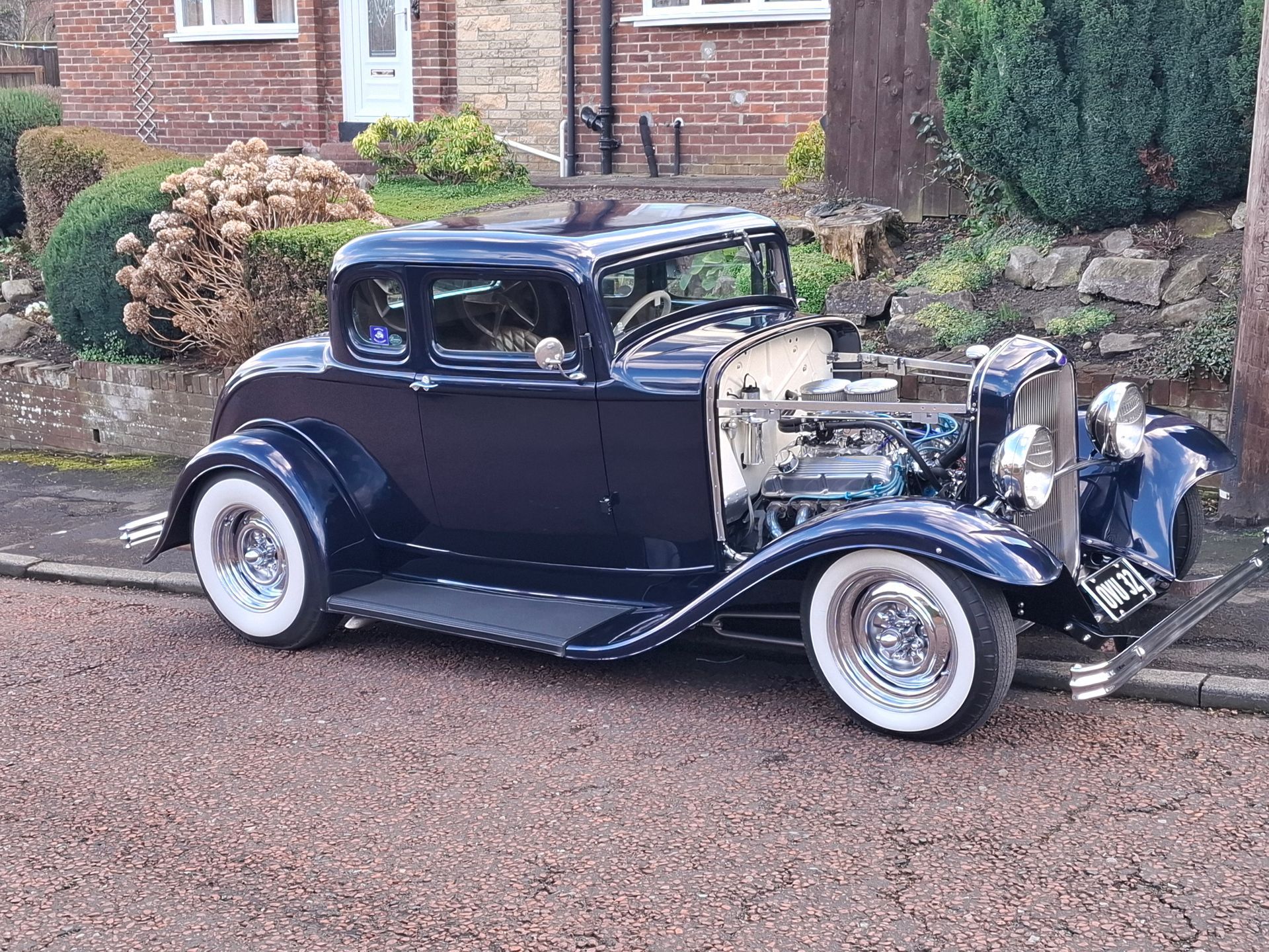 Model B Ford, Ford 302ci Engine with dual Edelbrock 1604 carbs