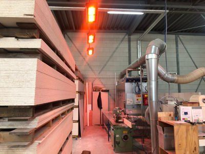 infrared heaters in warehouse