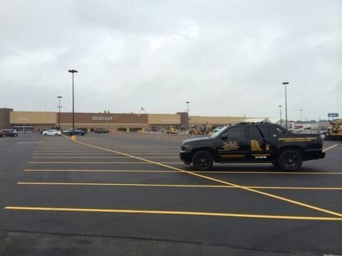 Completed Parking Lot for Walmart | Auburn, IN | H.E.V. Asphalt Paving Co.