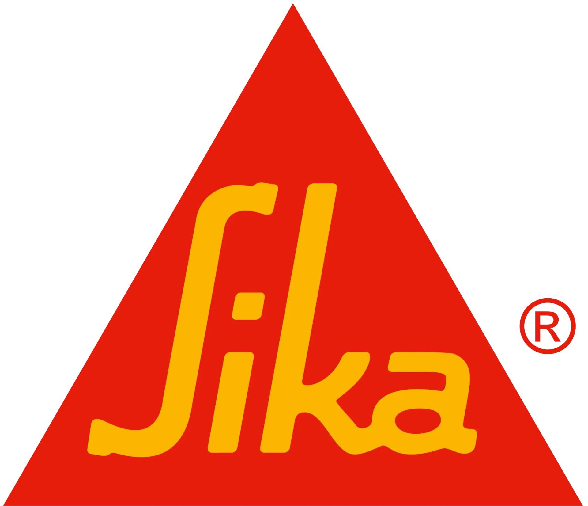 Sika AG Logo rotes Dreieck oranger Schriftzug