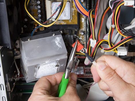 Electrician Repairing Wires — Himec Electrical in Withcott, QLD