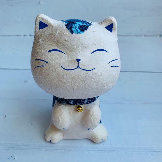 Happy Cat (small) and Paper Blue Cat