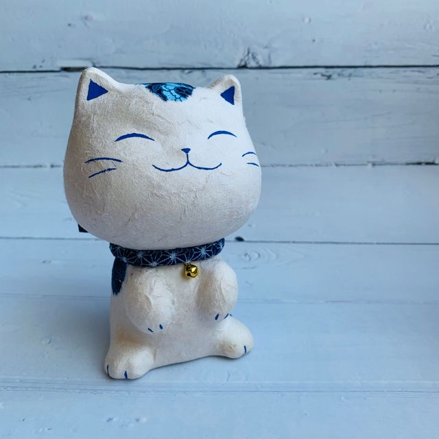 Happy Cat (small) and Paper Blue Cat