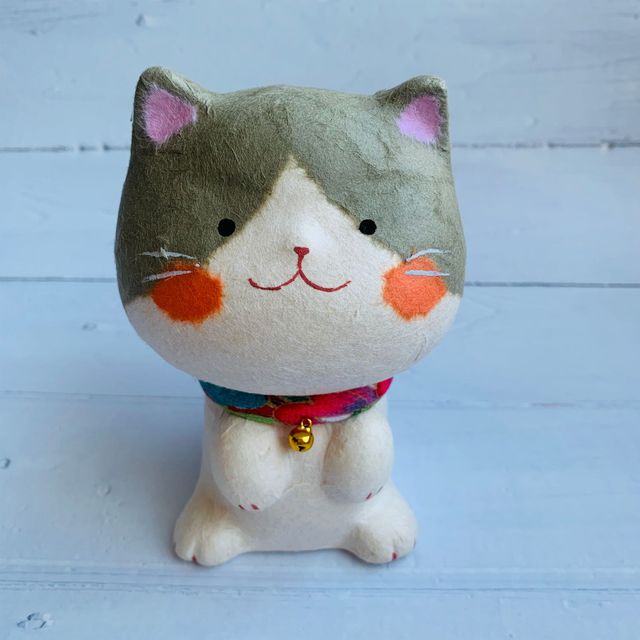 Happy Taroko Cat (Small) Washi Gray Cat [Pre-order]