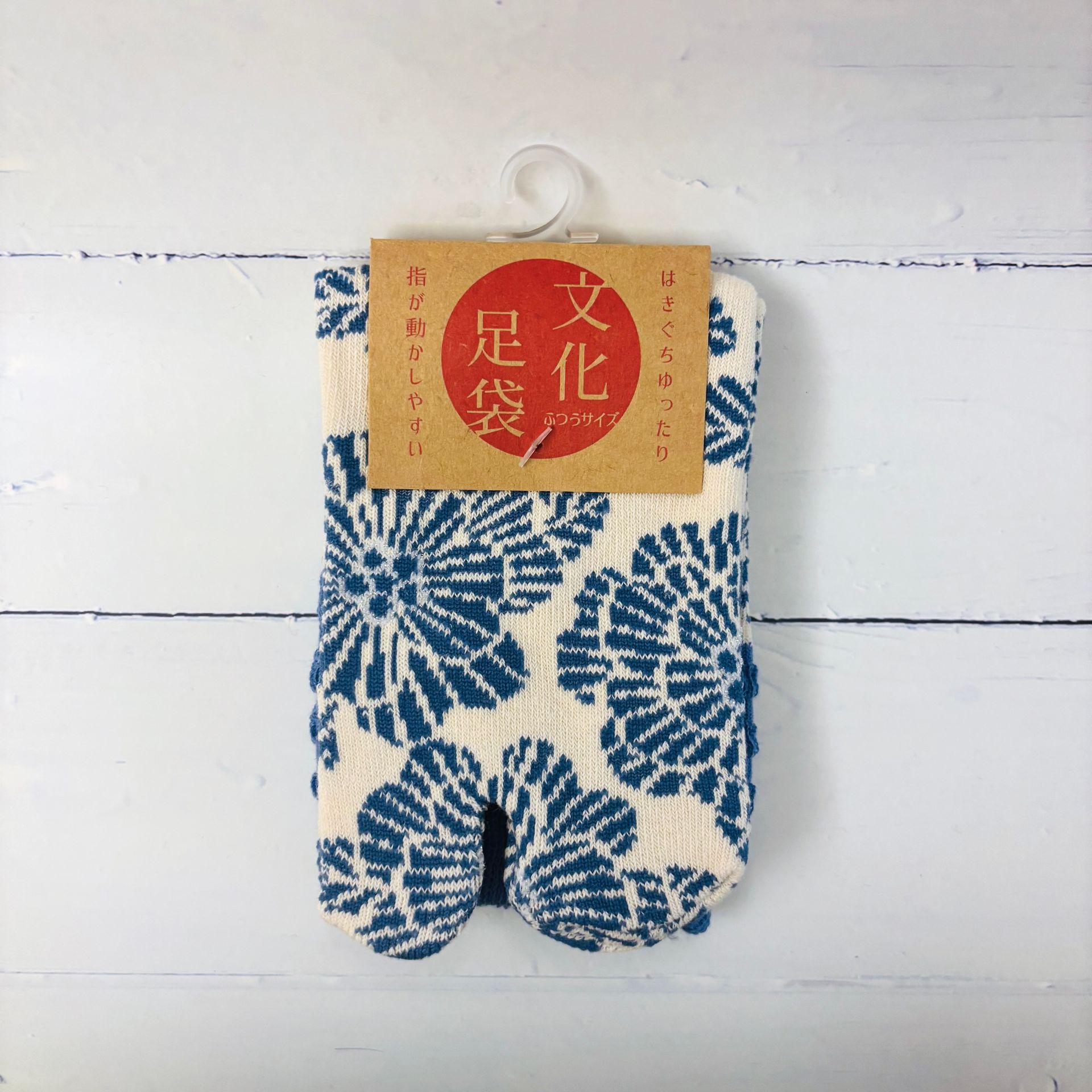 足袋襪/兩趾襪(藍牡丹) 日本文化足袋 澎澎款短襪