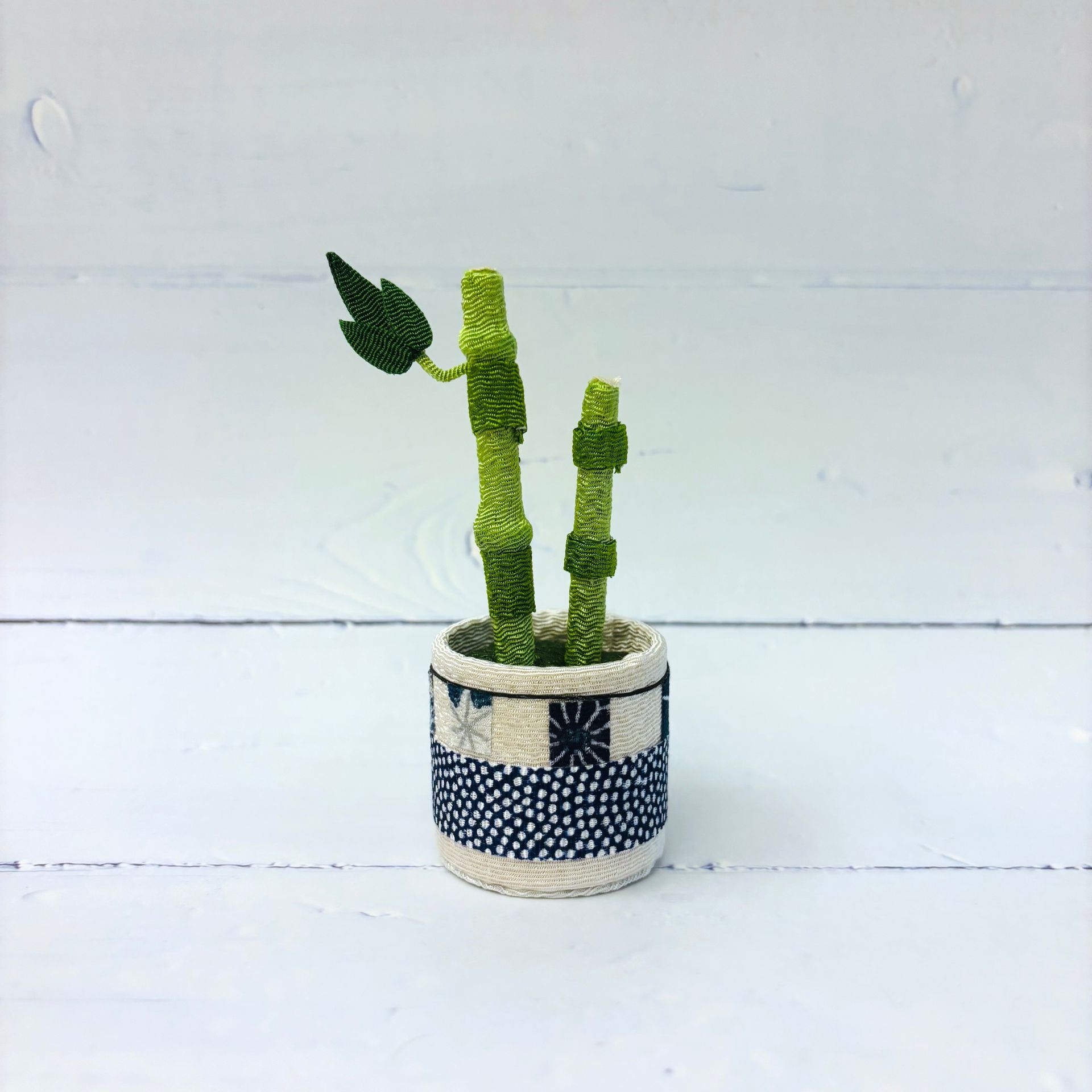 日式綠植栽-長壽竹 健康來 (布材質)