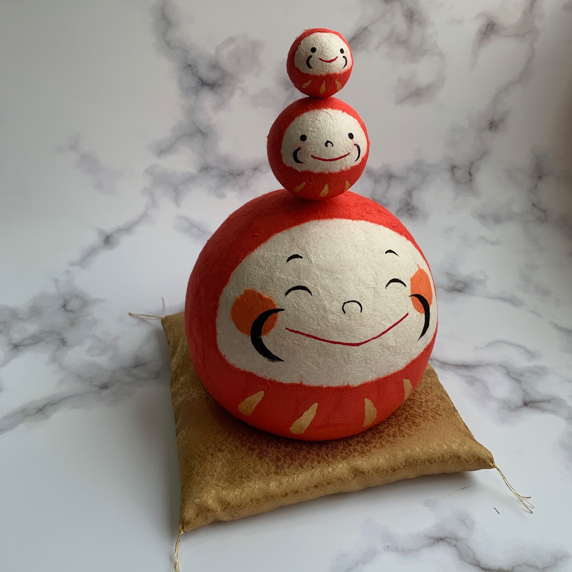 大福達摩(三倍幸福)-和紙達摩吉祥物
