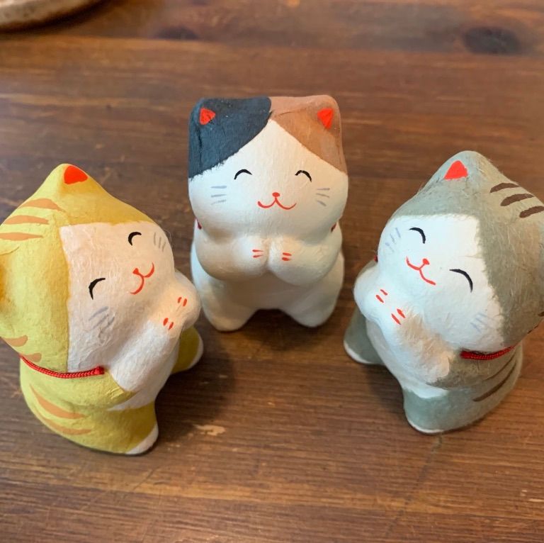 拜託你/許願的好運貓-虎斑貓-和紙吉祥物