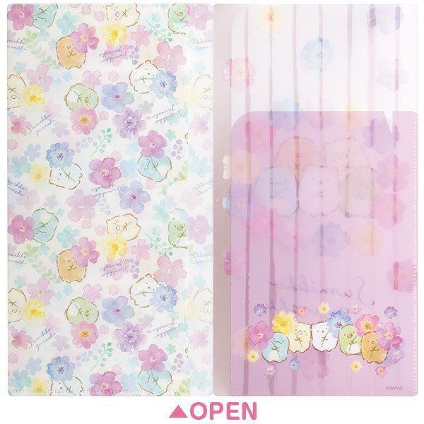 口罩收納攜帶夾(粉色)-角落生物-日本版