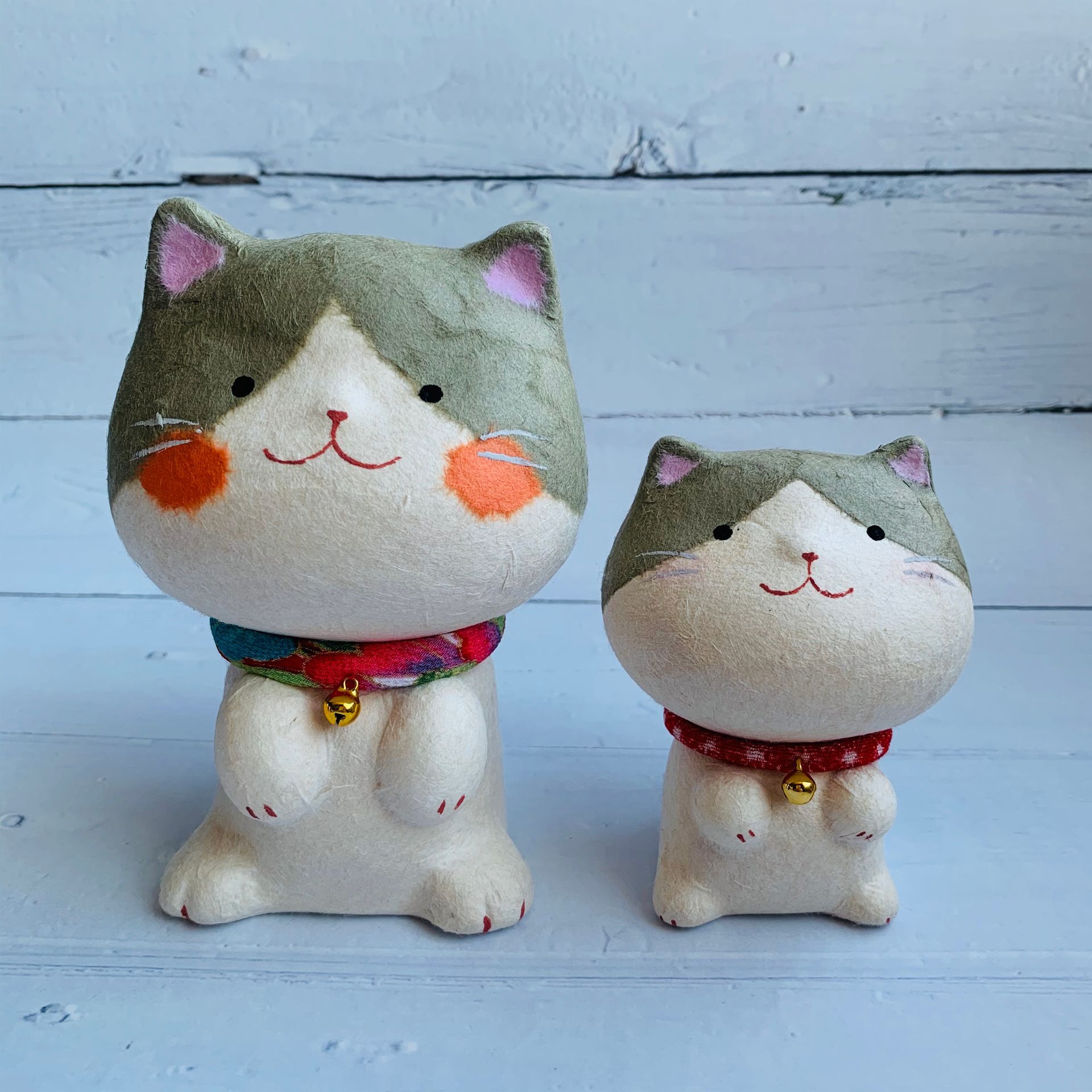 幸福多良福貓(迷你)和紙灰色貓【預購】