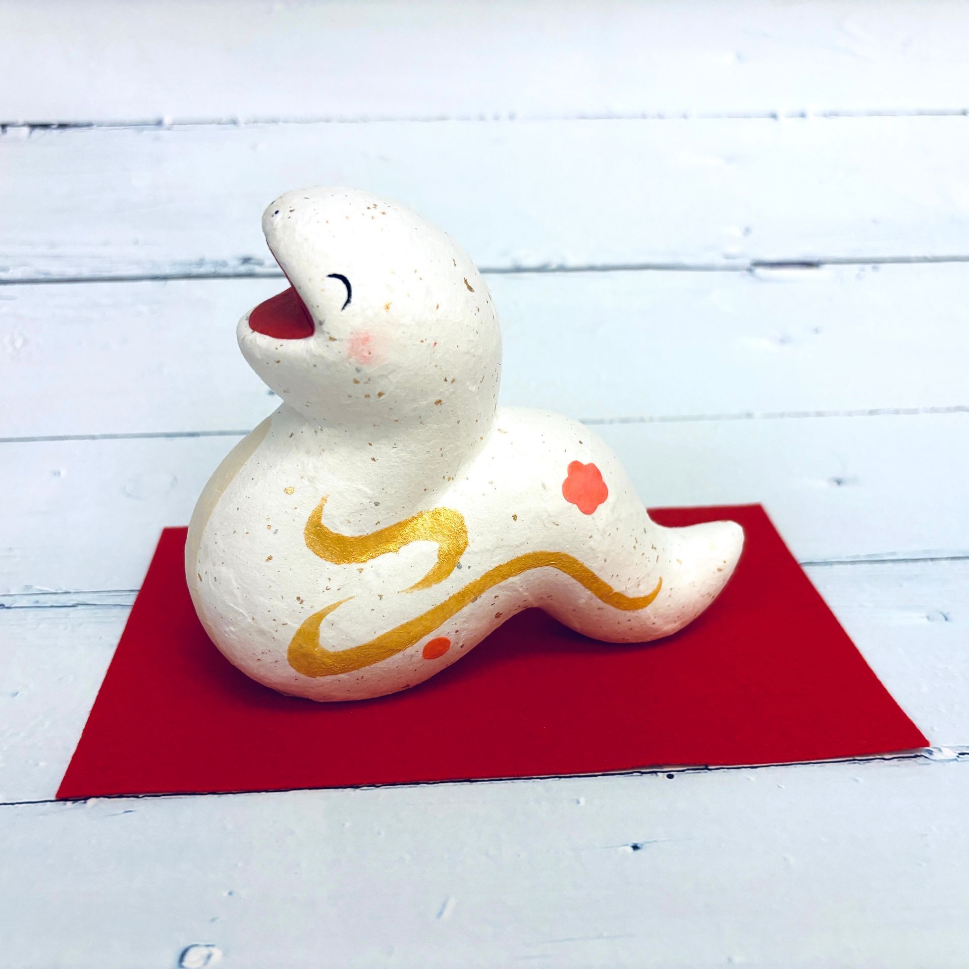 [蛇] 開運蛇-開懷笑福來-和紙-蛇年吉祥物-重生,開運,招財