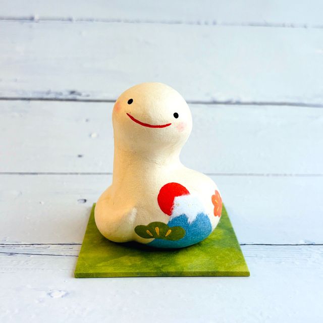 [Snake] Lucky Snake - Mount Fuji - Washi Paper - Year of the Snake Mascot - Rebirth, Good Fortune, Wealth Attraction