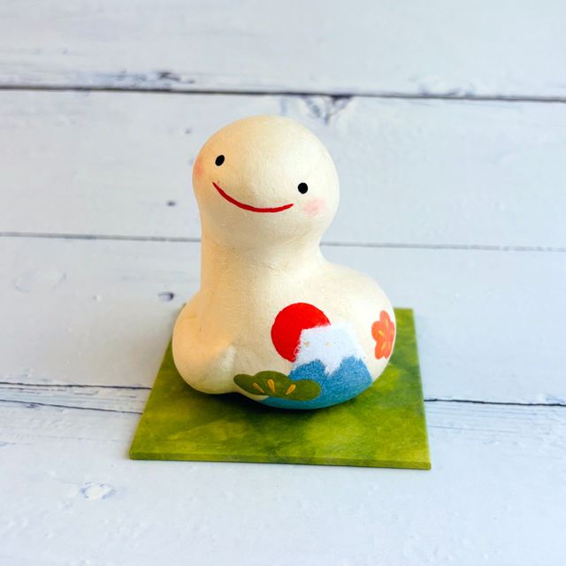 [Snake] Lucky Snake - Mount Fuji - Washi Paper - Year of the Snake Mascot - Rebirth, Good Fortune, Wealth Attraction