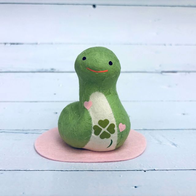 [Snake] Lucky Snake - A lucky clover calling for happiness - Washi paper - Snake Year mascot - Rebirth, good fortune, and wealth.