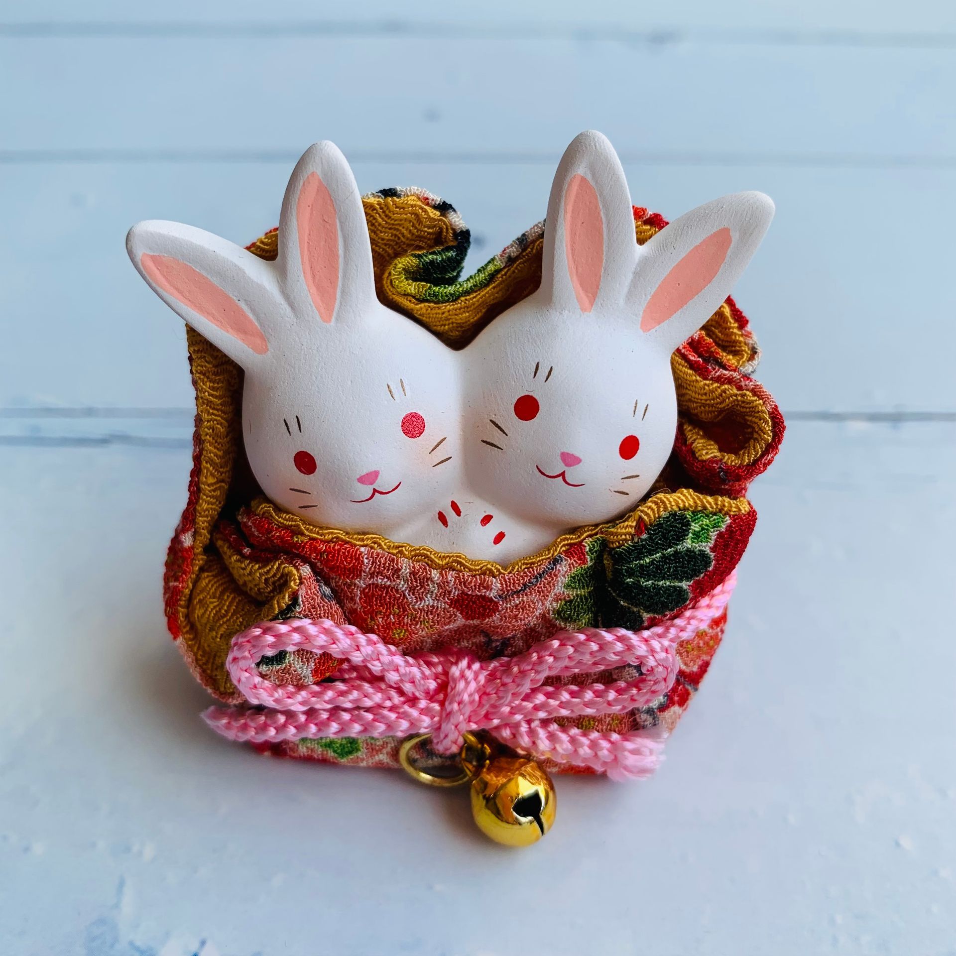 錦彩和服花兔-好朋友-吉祥物