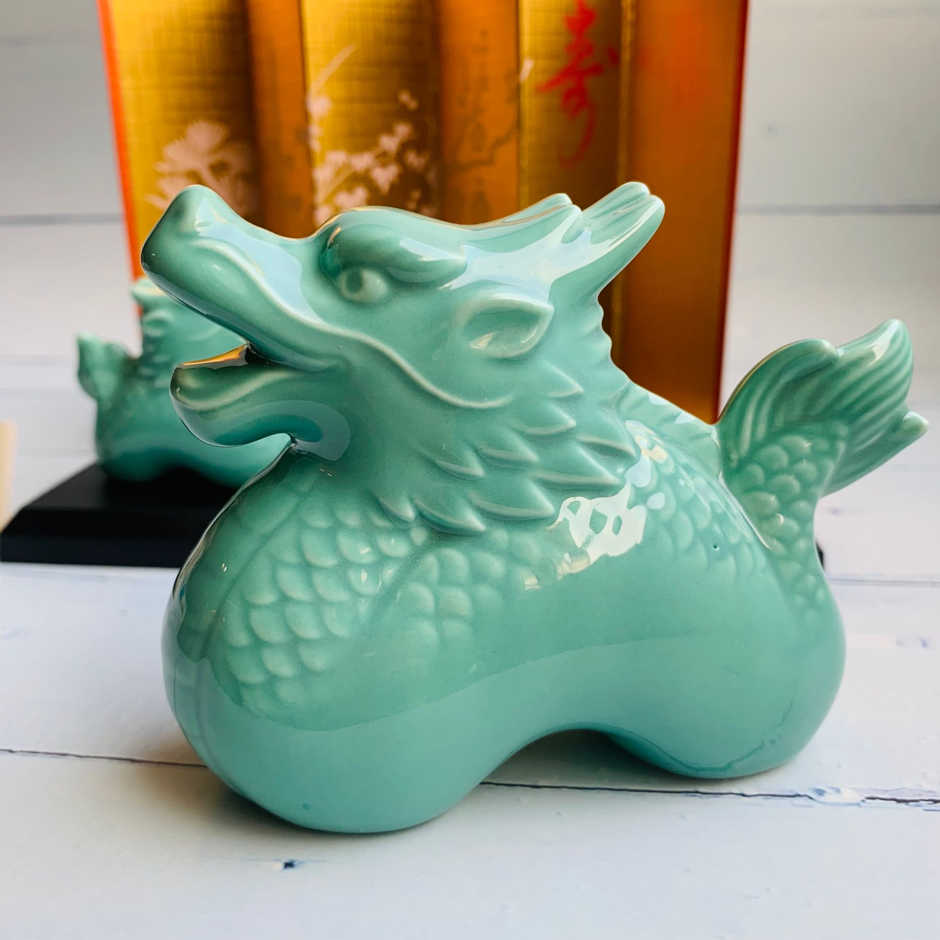 [龍]青祥招福龍-親子組-龍之吉祥物-財富,智慧,事業成功,順利平安