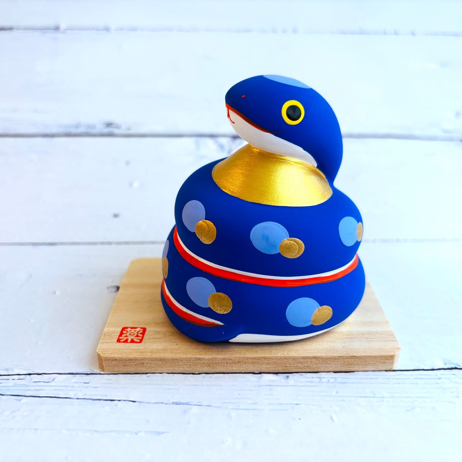 [蛇] 錦彩招福蛇-寶珠-蛇年吉祥物-重生,開運,招財