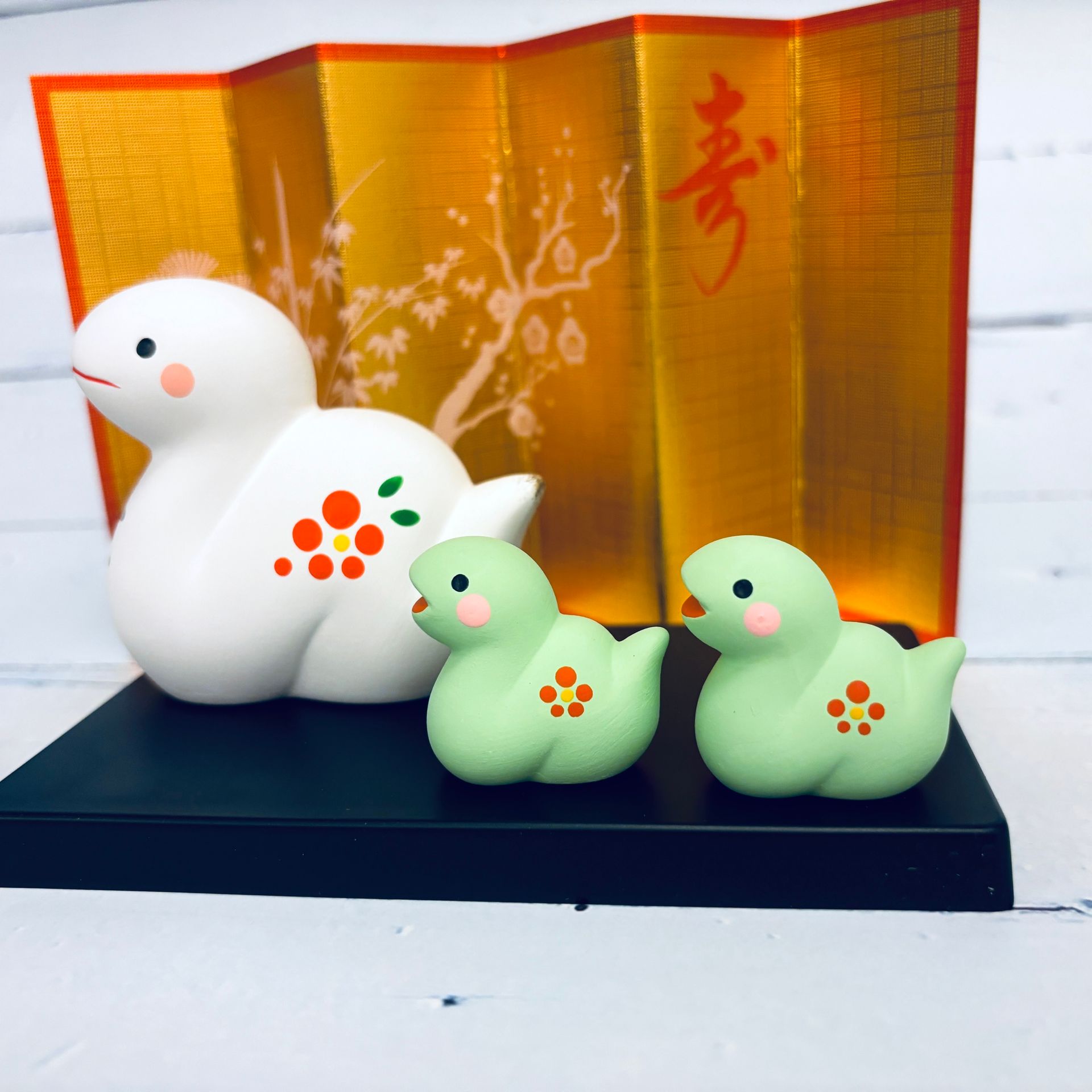 [蛇] 錦彩招福蛇-紅梅-親子組-蛇年吉祥物-重生,開運,招財