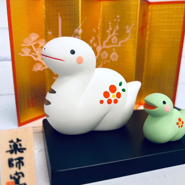 蛇] 錦彩招福蛇-紅梅-親子組-重生,開運,招財| 2025乙巳蛇年| 吉享好物