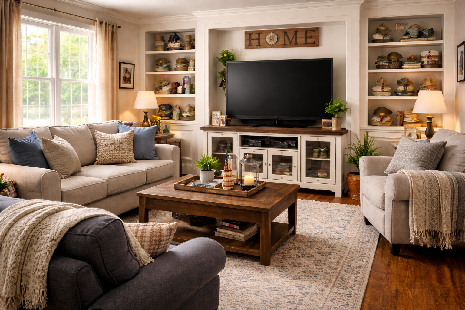 Comfortable shared living space for veterans in independent housing