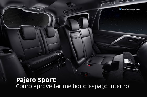 Uma foto do interior de um pajero sport