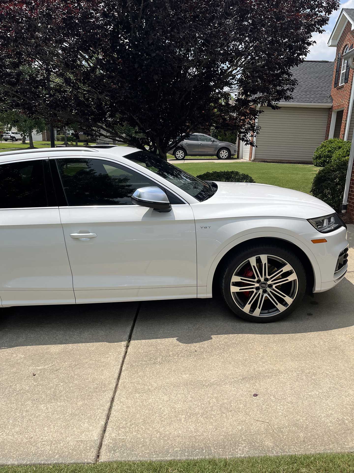white car standing 2