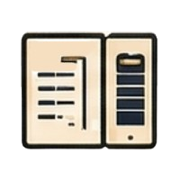 An icon showing a document with text next to a column of five colored swatches, representing a color palette selection.