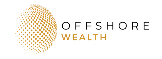 The logo for offshore wealth is a globe with dots on it.