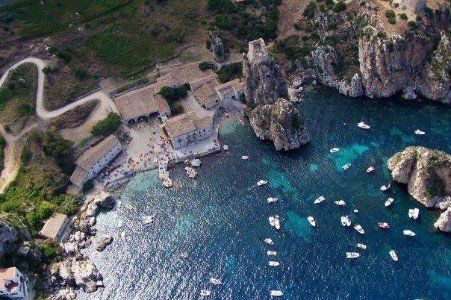 Vista aerea della Riserva del Zingaro