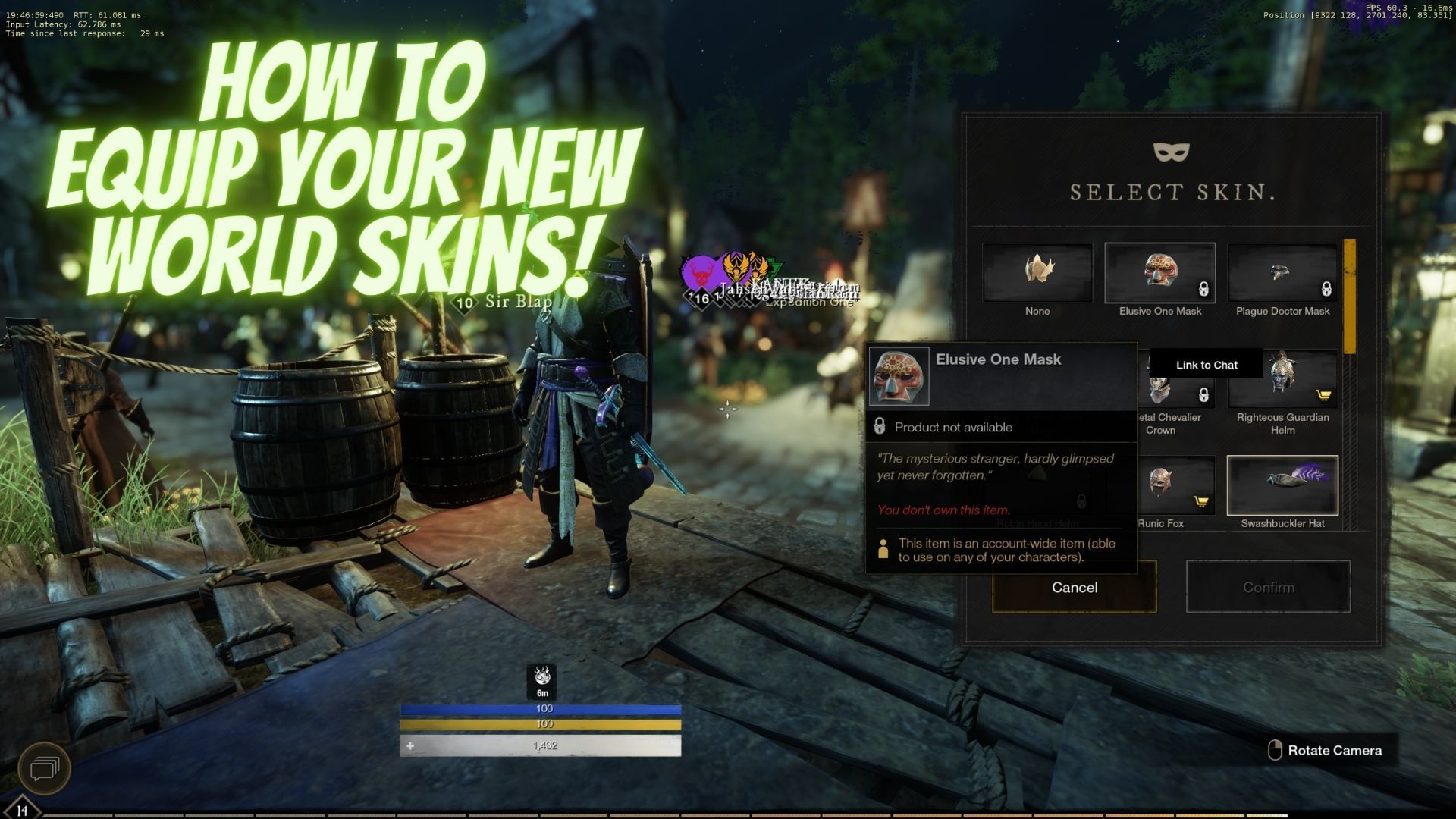 How To Equip Skin Purchases Drops