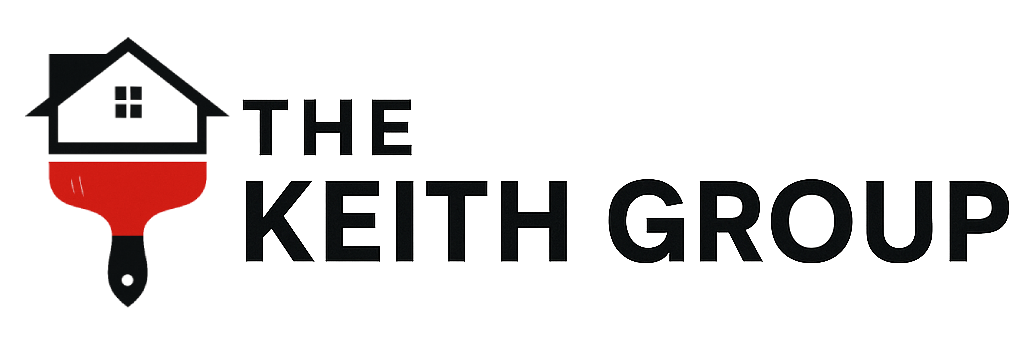 Logo: House-shaped paint brush with "THE KEITH GROUP" text.