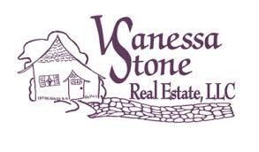 Vanessa Stone Real Estate, LLC logo with a house sketch and stone wall illustration