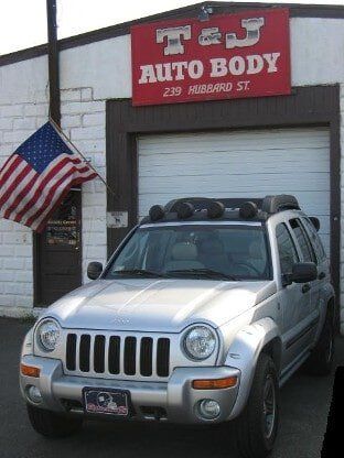 Silver Jeep, Body Shop in Ludlow, MA