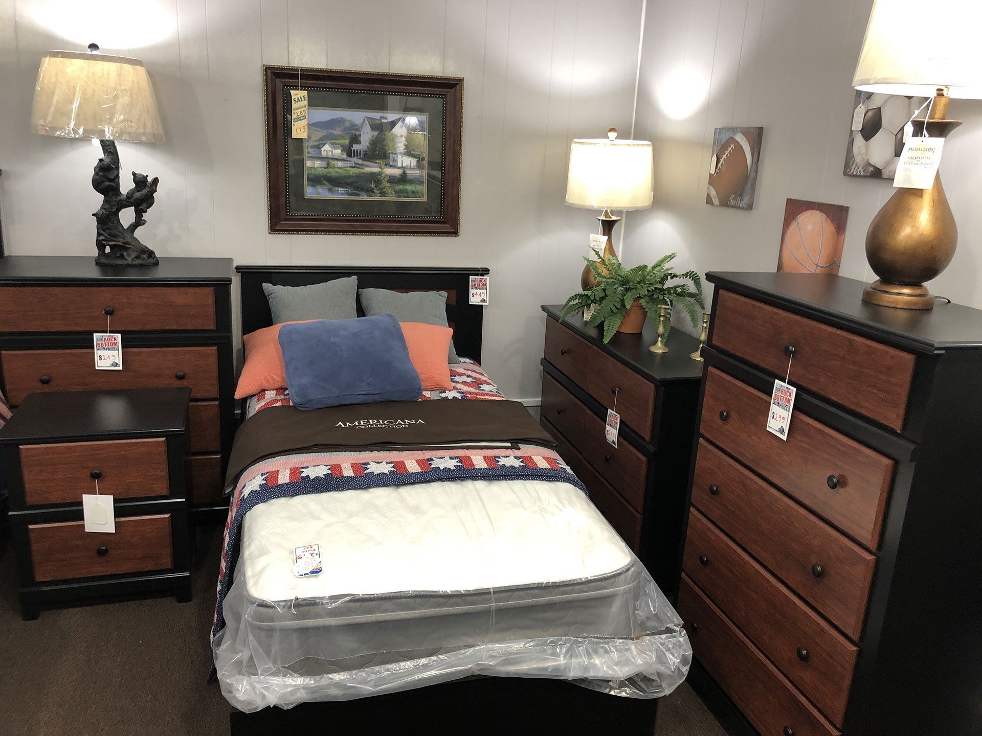 twin mattress and bedroom set