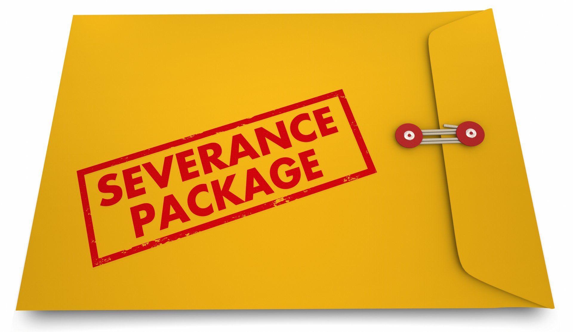 Yellow folder with Severance Package written in red on it