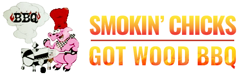 SMOKIN CHICKS GOT WOOD BBQ logo